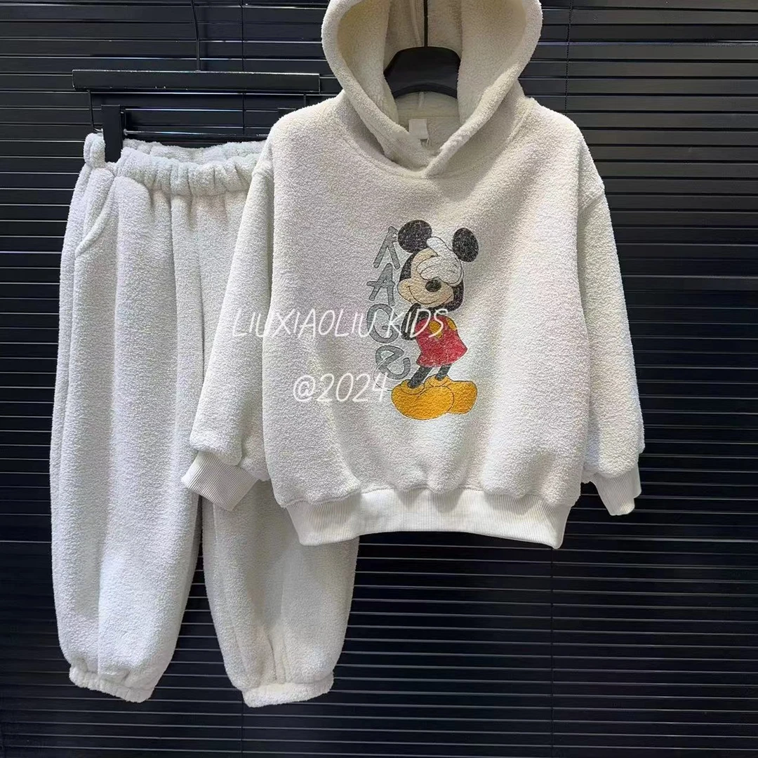 杭州六小六正版 BY LIUXIAOLIU冬季儿童加绒毛毛套装12367