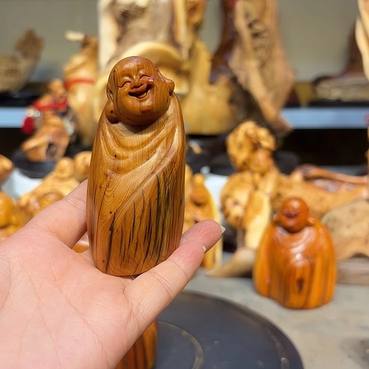 柏木太行崖柏弥勒佛