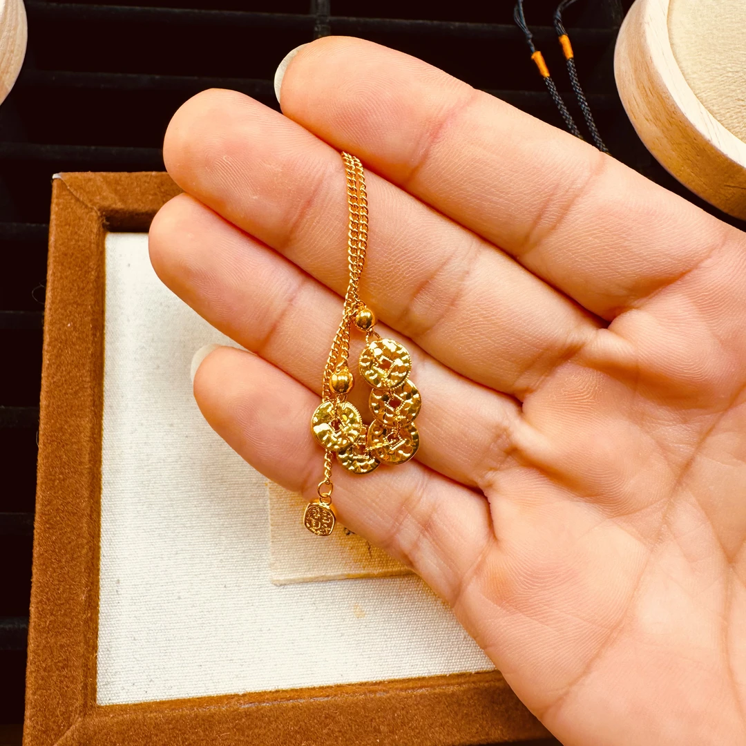 【展厅直销】 五帝钱套链