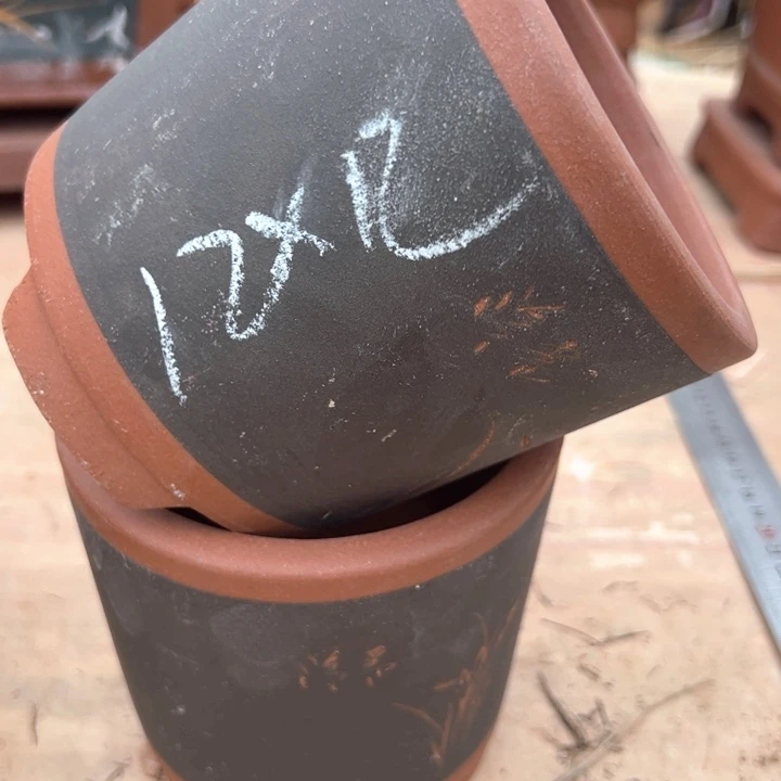 红陶紫砂兰花盆微瑕