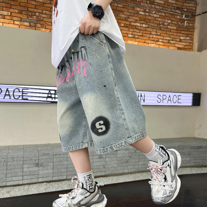 童装男童短裤夏装2025新款中大童夏季裤子儿童薄款休闲牛仔男孩潮