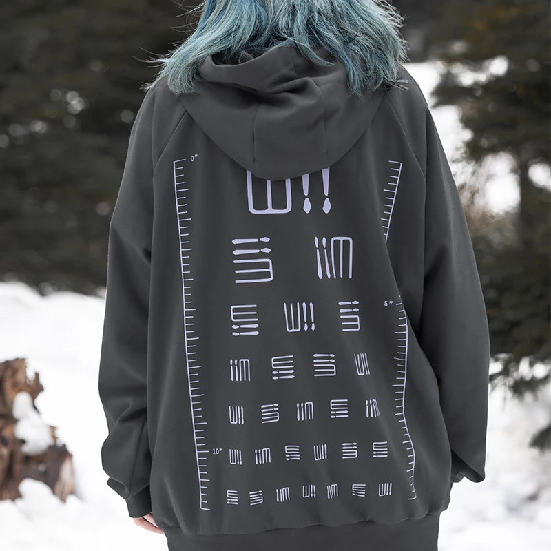 雪速 ins长袖休闲滑雪卫衣防泼水棉感宽松连帽品牌设计印花