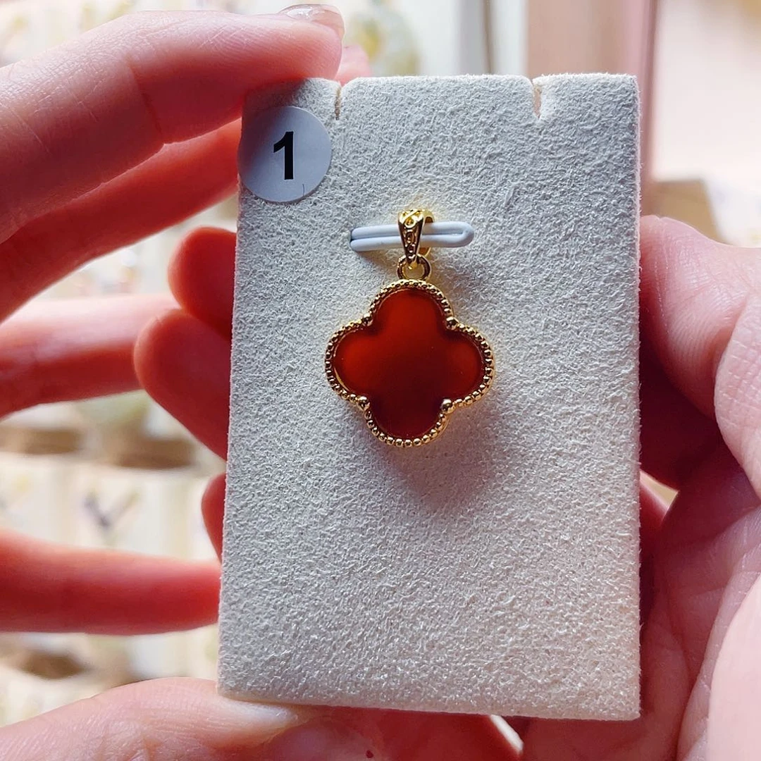 玛瑙/玉髓银S925镀金镶嵌吊坠(赠链)