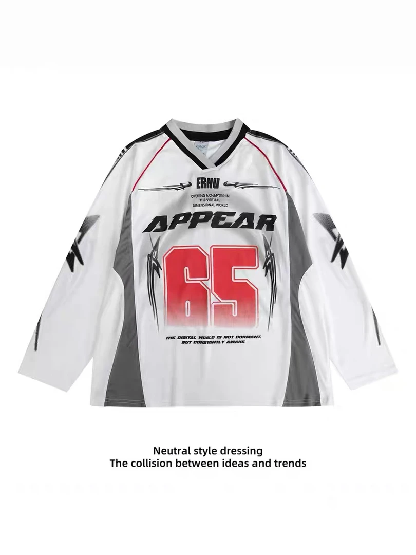 太帅了！赛车风长袖男女