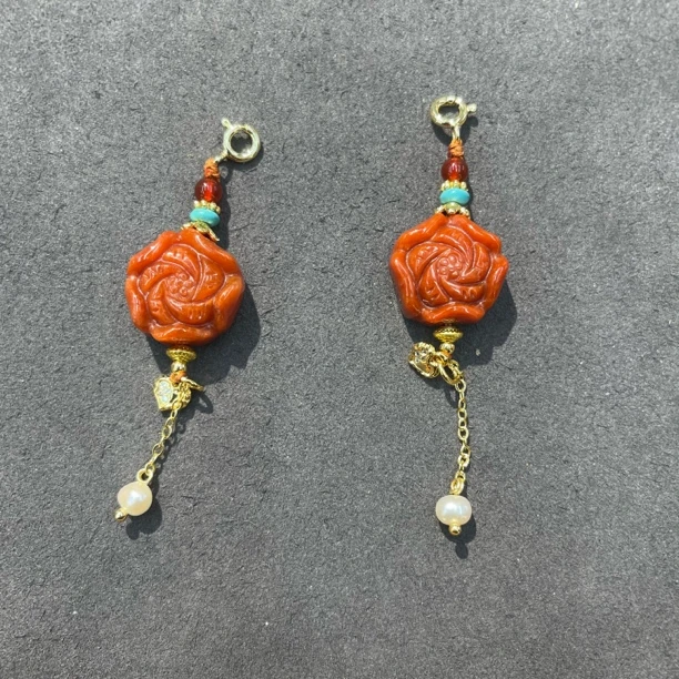 C166-南红牡丹花吊坠0002