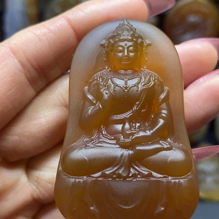 玛瑙/玉髓未镶嵌吊坠(不含链)观音