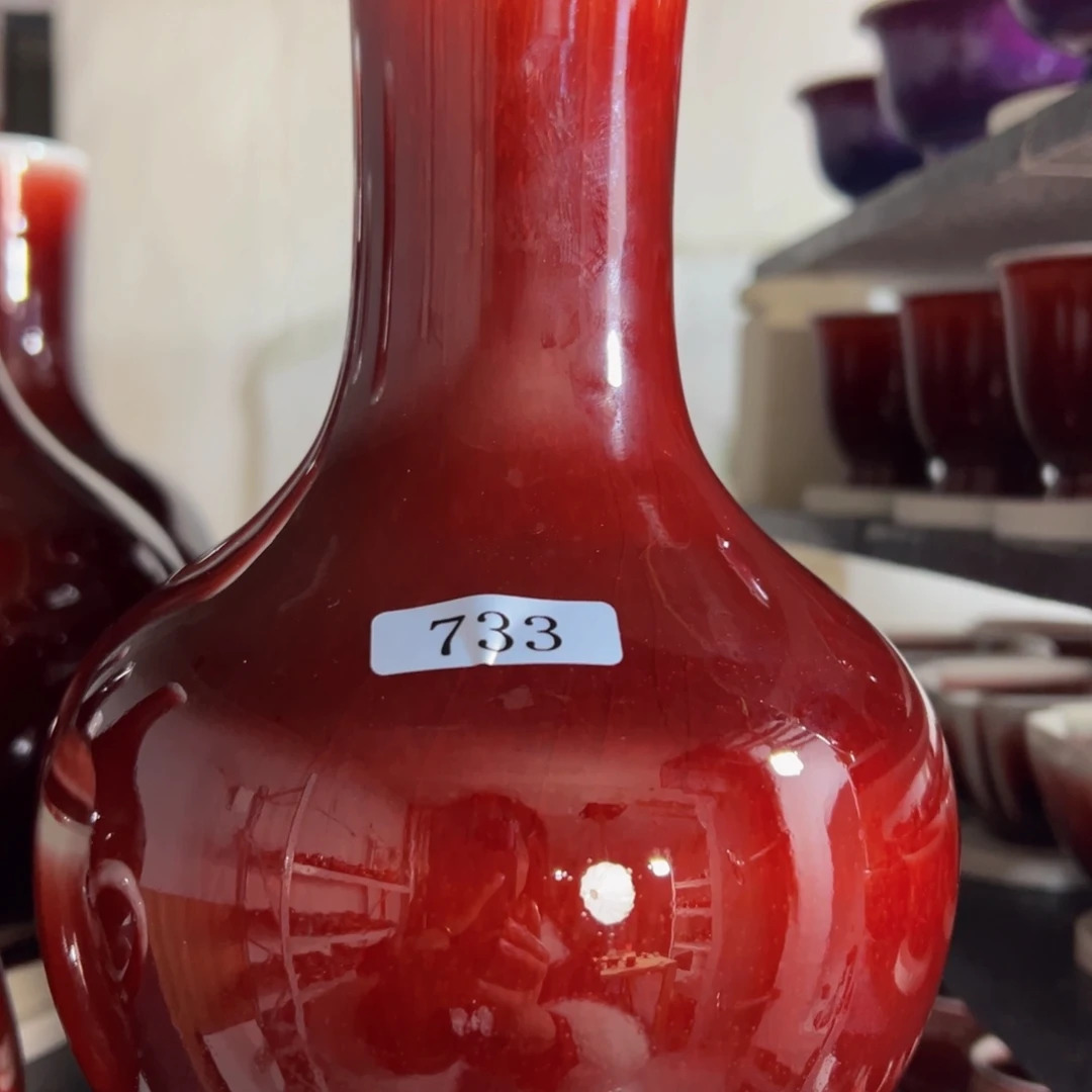 陶景德镇陶瓷郎红微瑕