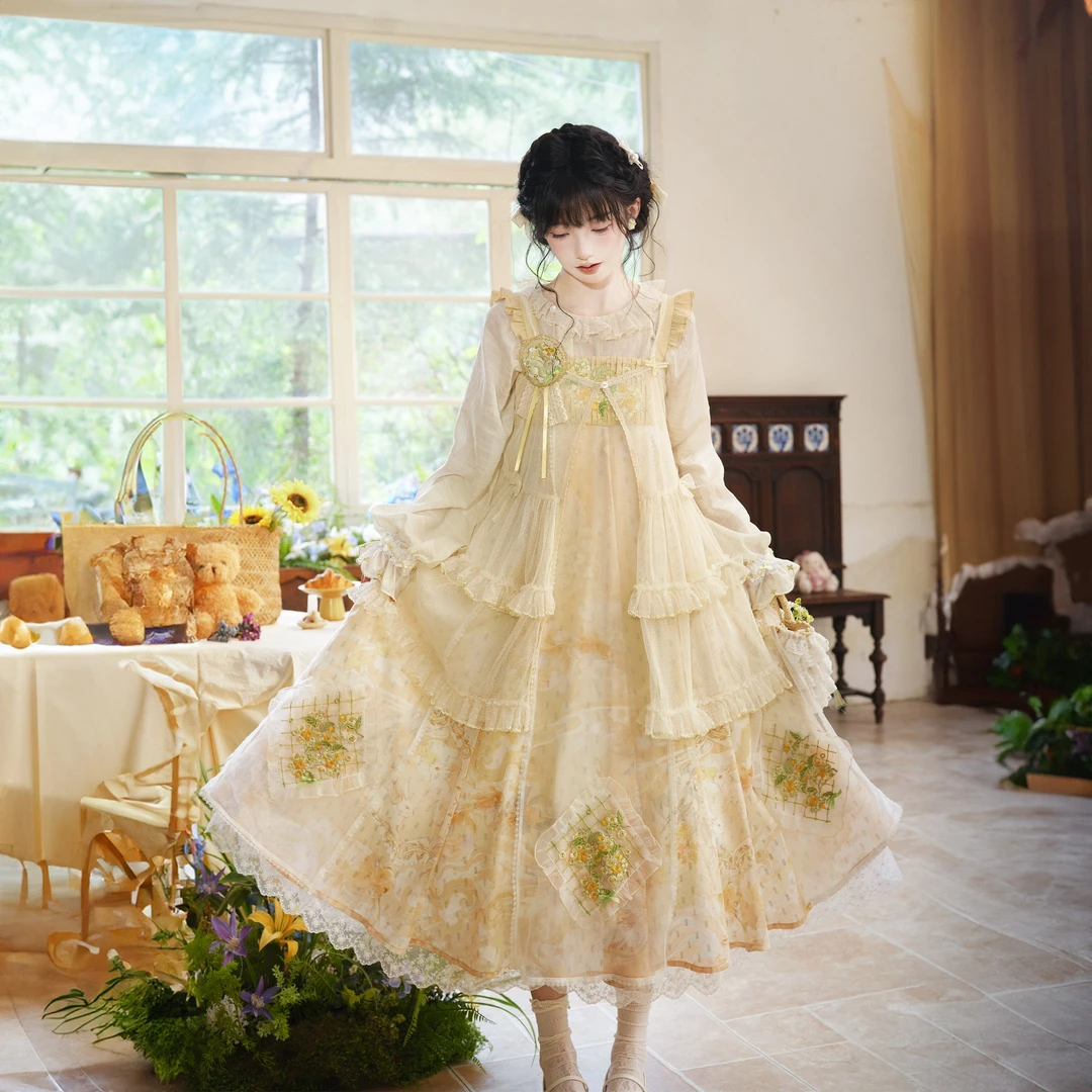 静还决 玉桂兔 原创唐制汉元素中秋齐胸裙吊带洛丽塔元素公主裙