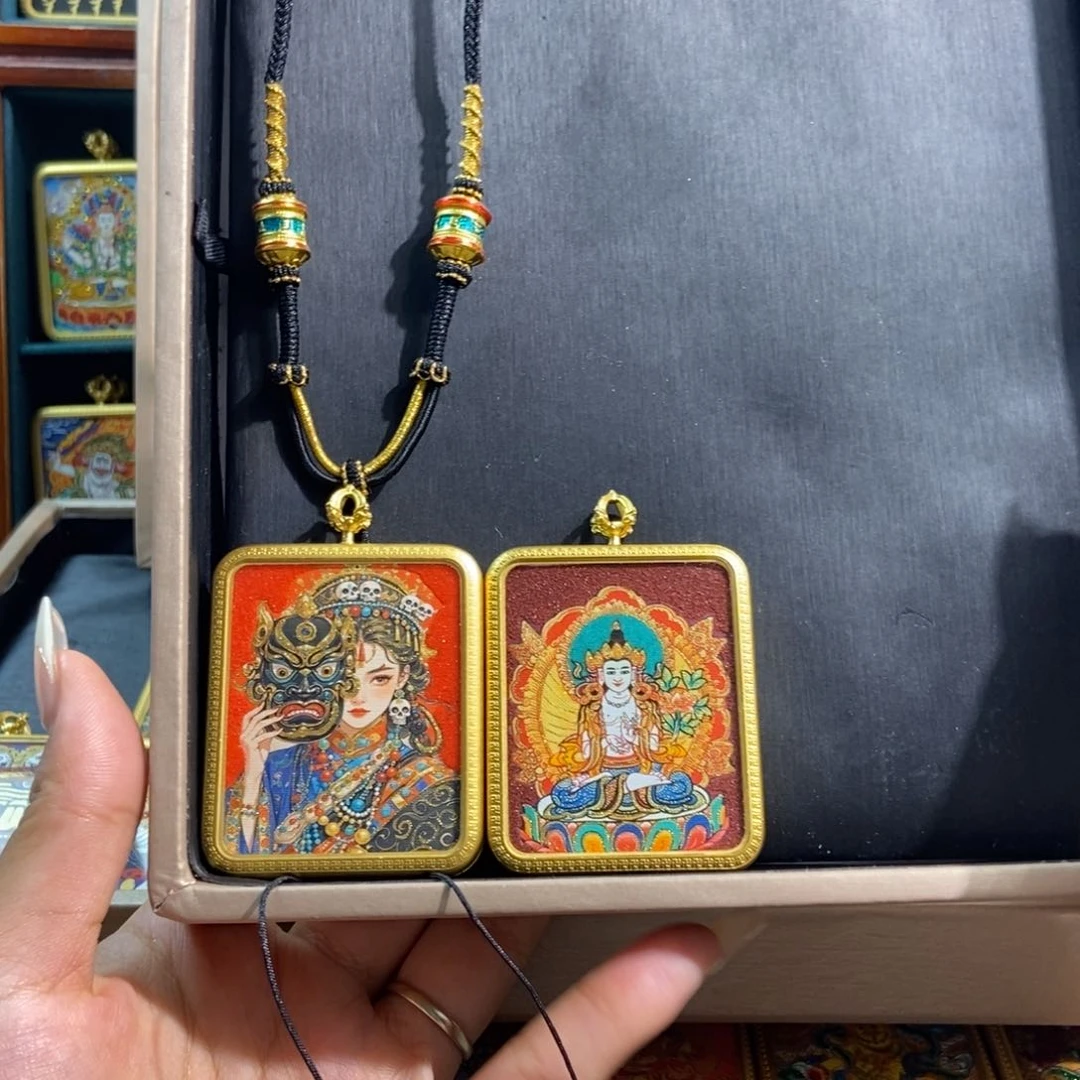 吊坠宋****花美丽的唐卡漂亮结缘