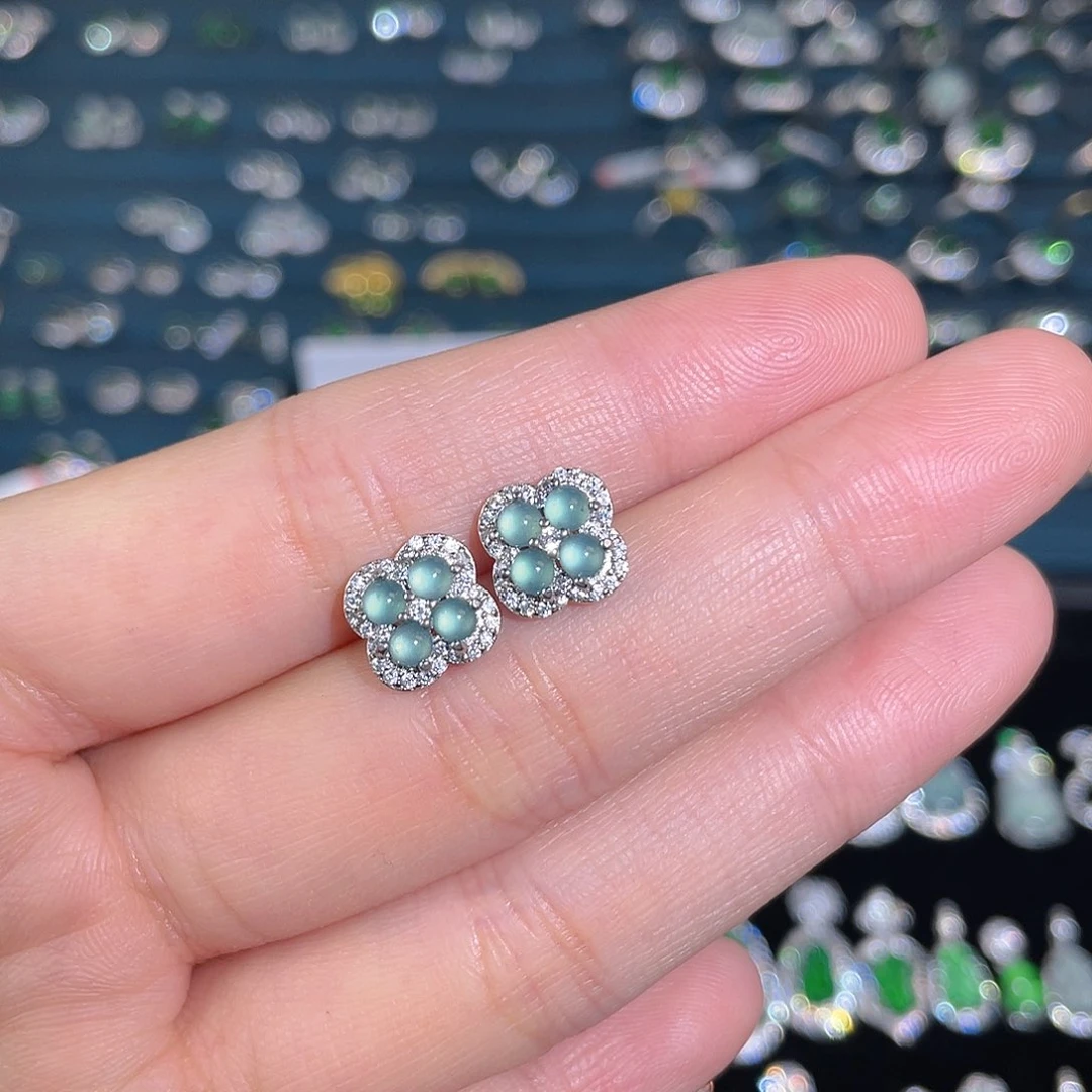 未镶嵌翡翠耳饰耳钉