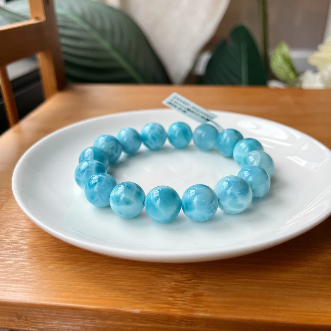 【郭老师】约13mm海纹石单圈圆珠手串