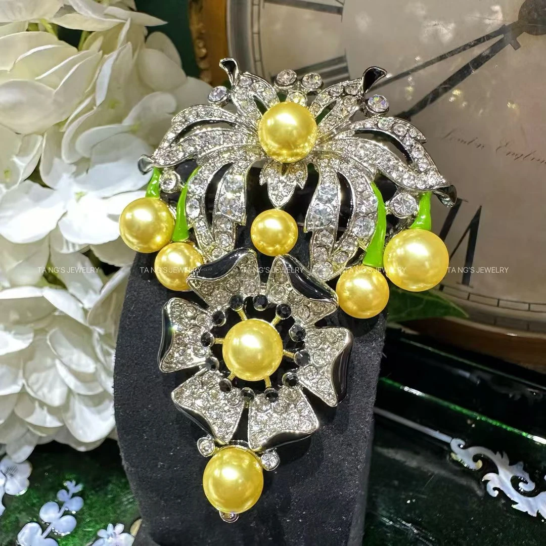 铜合金胸针 法｜ 尤金尼 山茶 典藏珍品 中古胸针