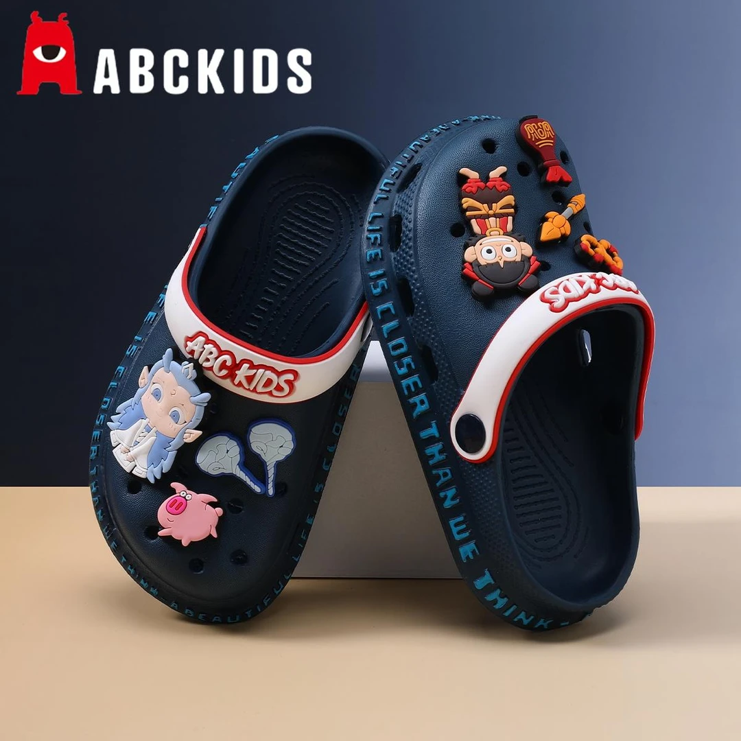 abckids哪吒儿童洞洞鞋男童拖鞋夏季新款防滑凉拖男孩外穿沙滩鞋