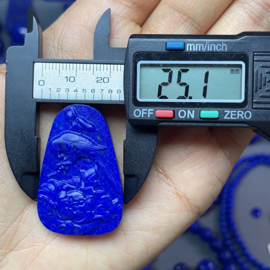 青金石未镶嵌哑光无事牌