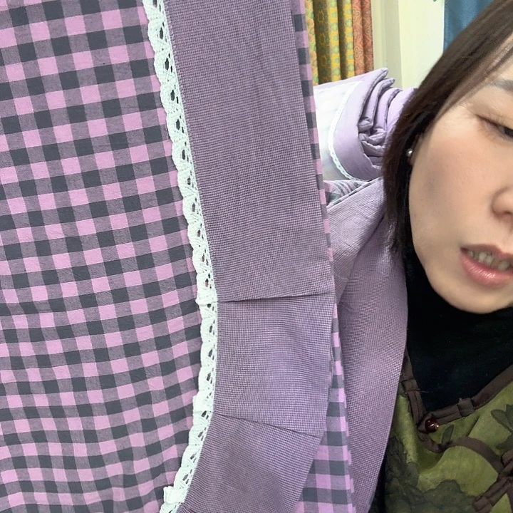 棉棉紫格精床单床单