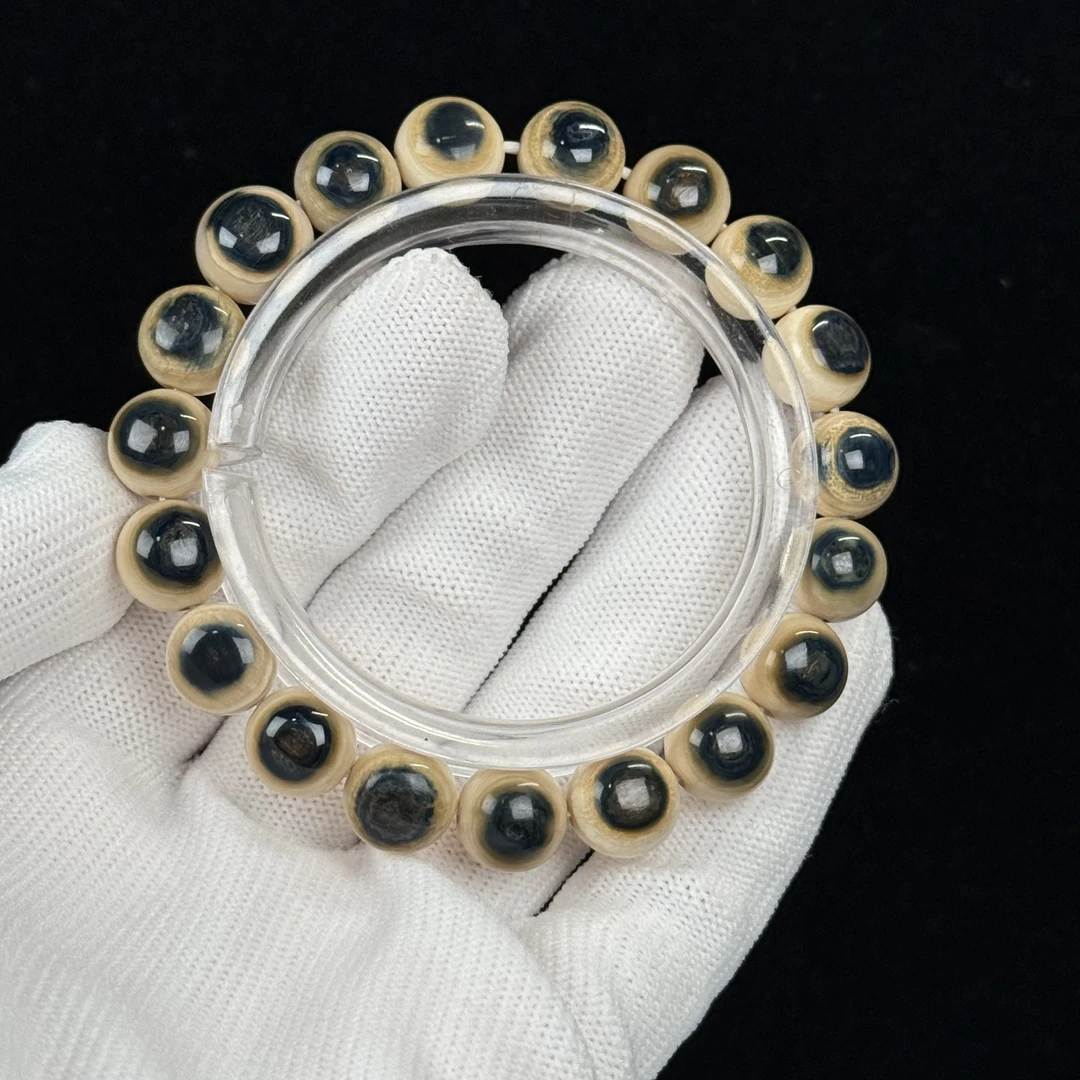 Q2121天然猛犸牙 毕业蓝眼睛10mm支持鉴定 假一罚四