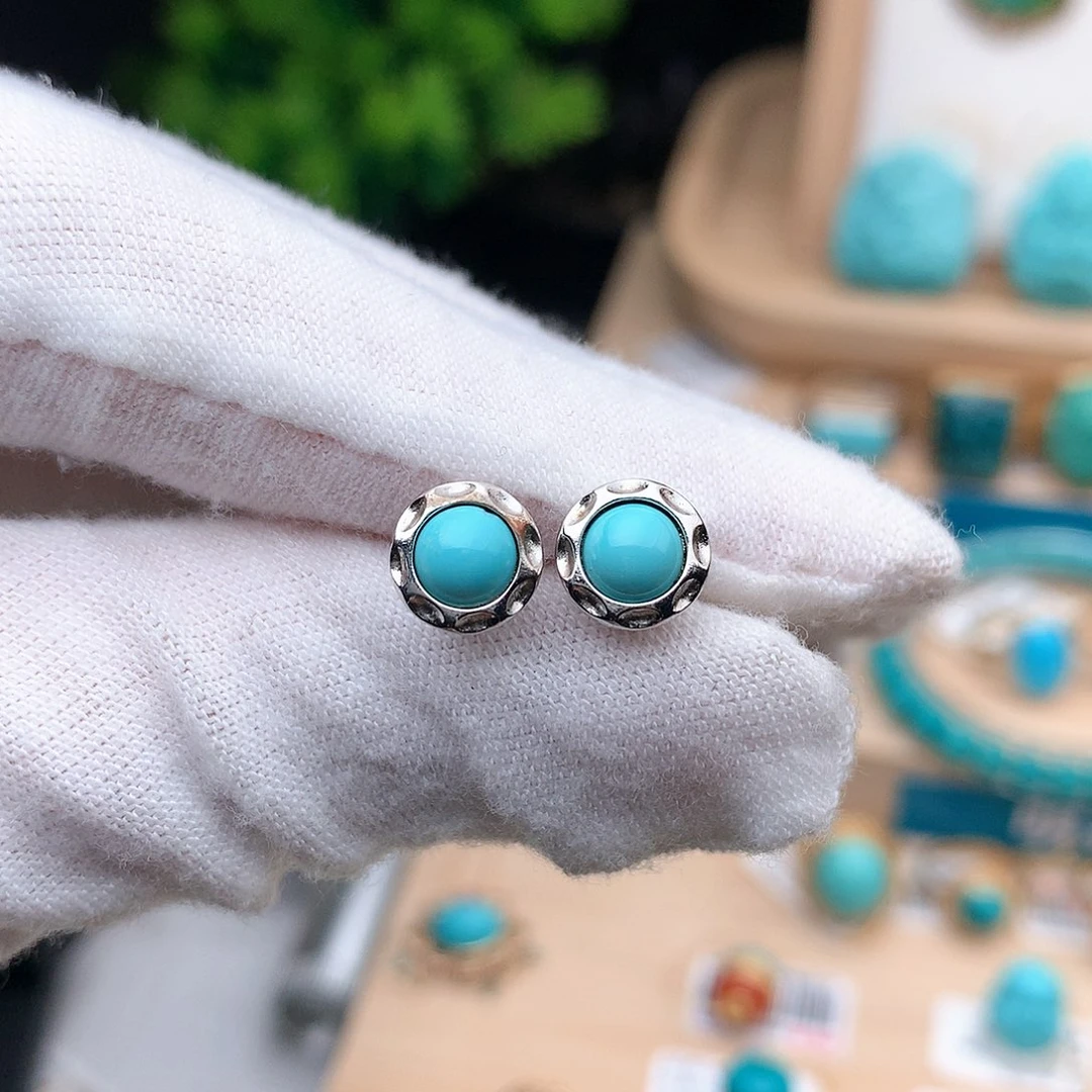 绿松石珠宝奇石银S925镶嵌