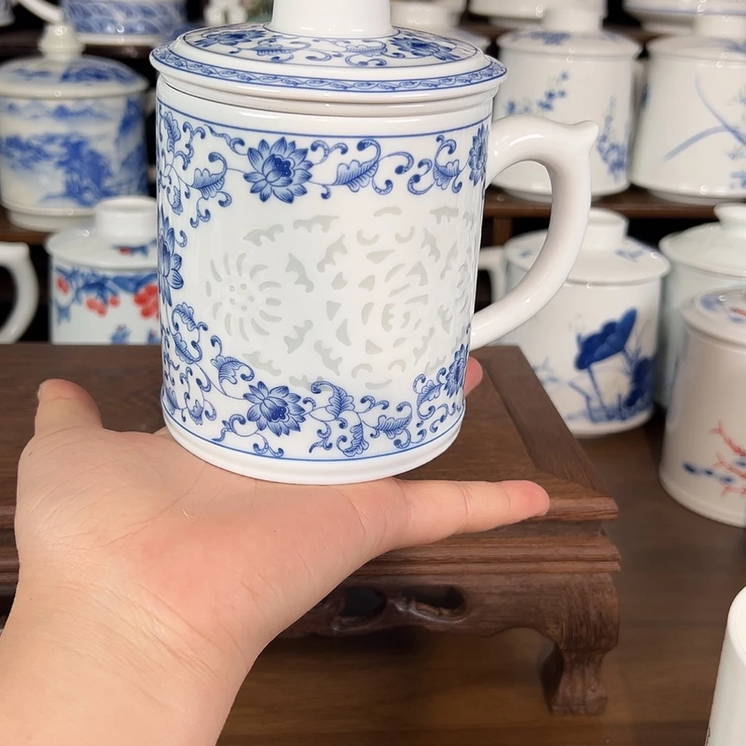 景德镇高温陶瓷办公杯家用