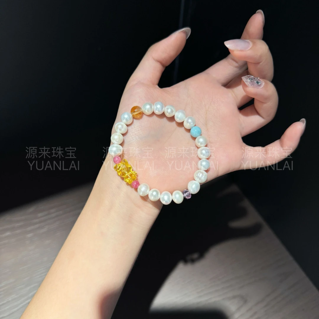 源源手作*彩珠绘梦手串E