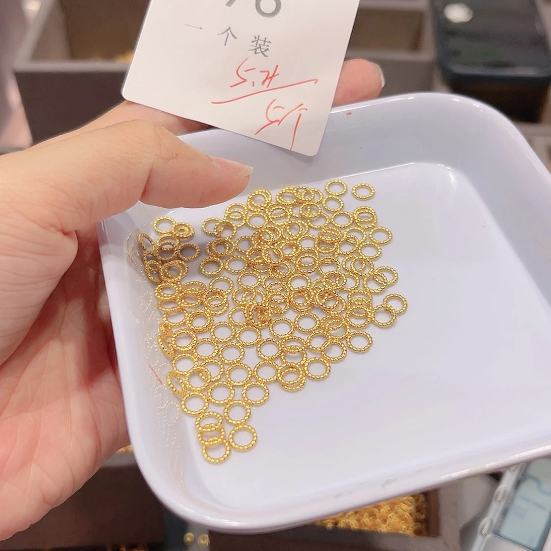 水晶珠宝半成品银S925镀金镶嵌76