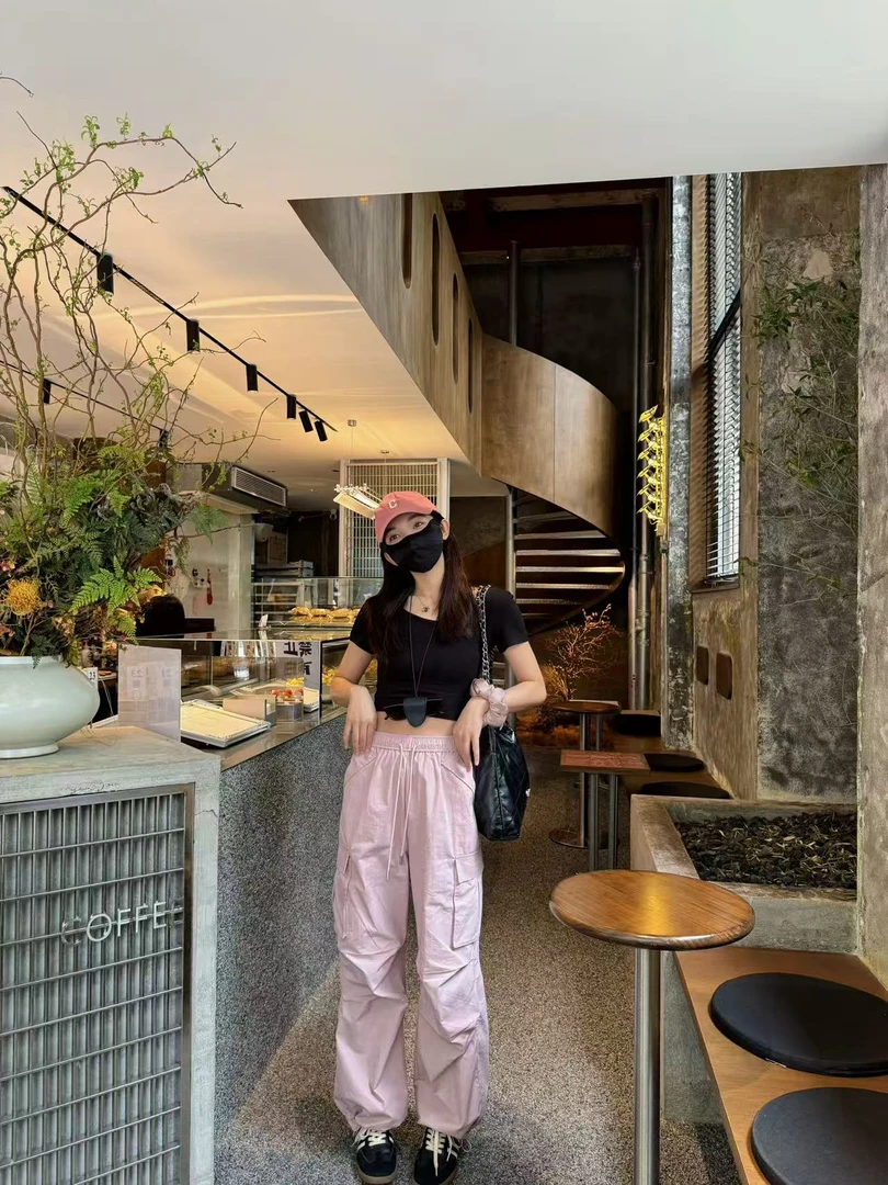 YOI MAGIS 【降落伞】美式复古工装裤女新款春秋季阔腿裤伞兵裤秋款