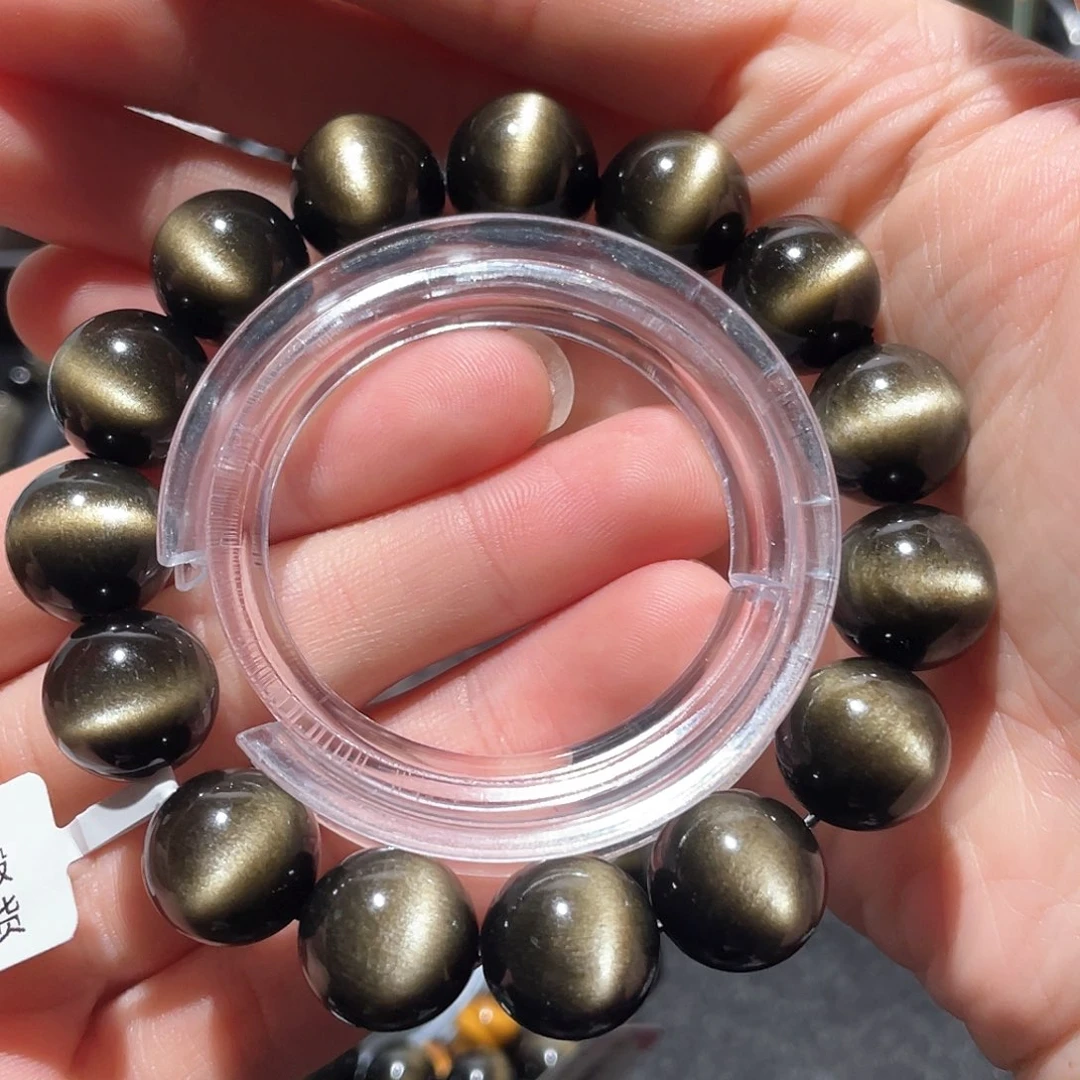 黑曜岩手链未镶嵌哲*