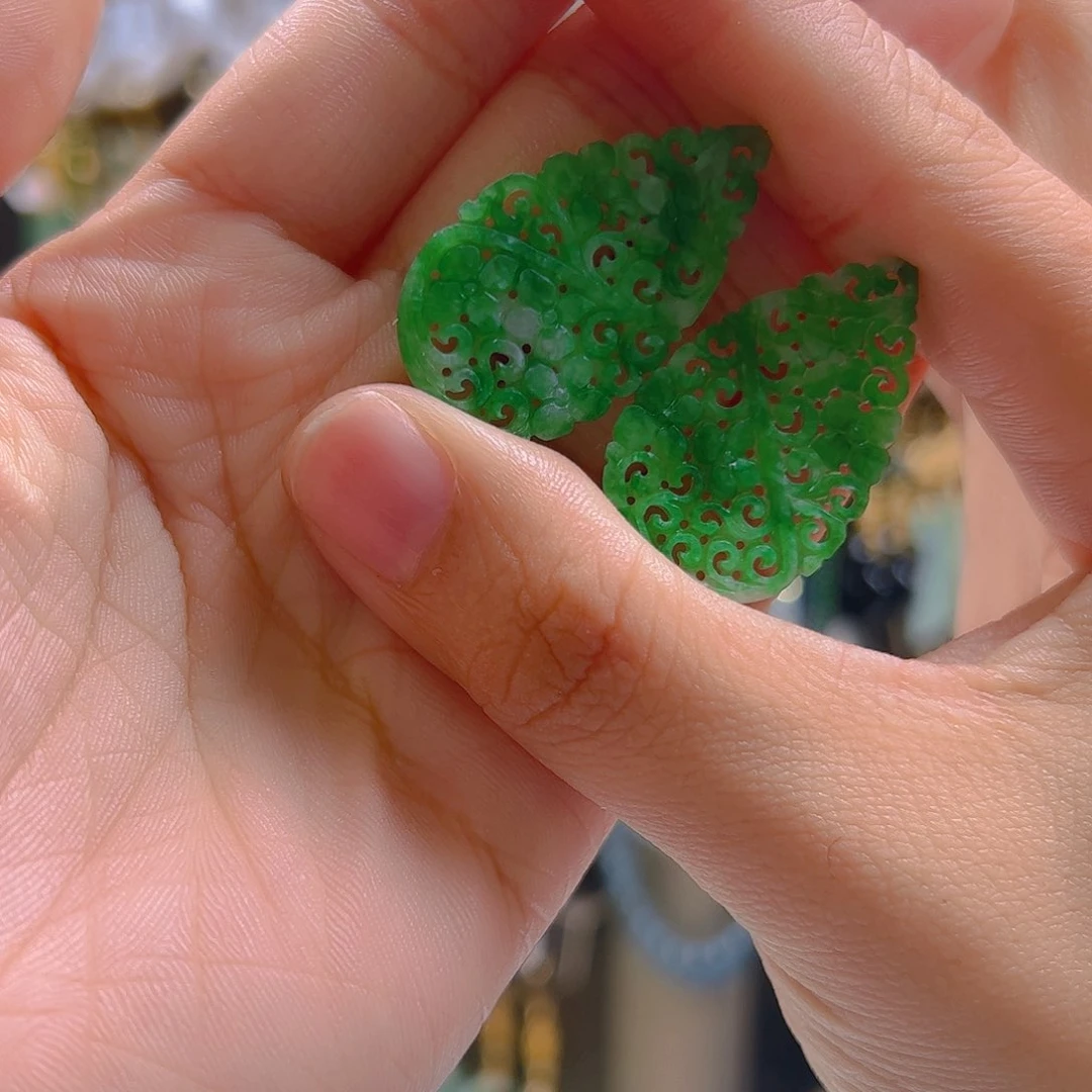 未镶嵌翡翠耳饰紫*