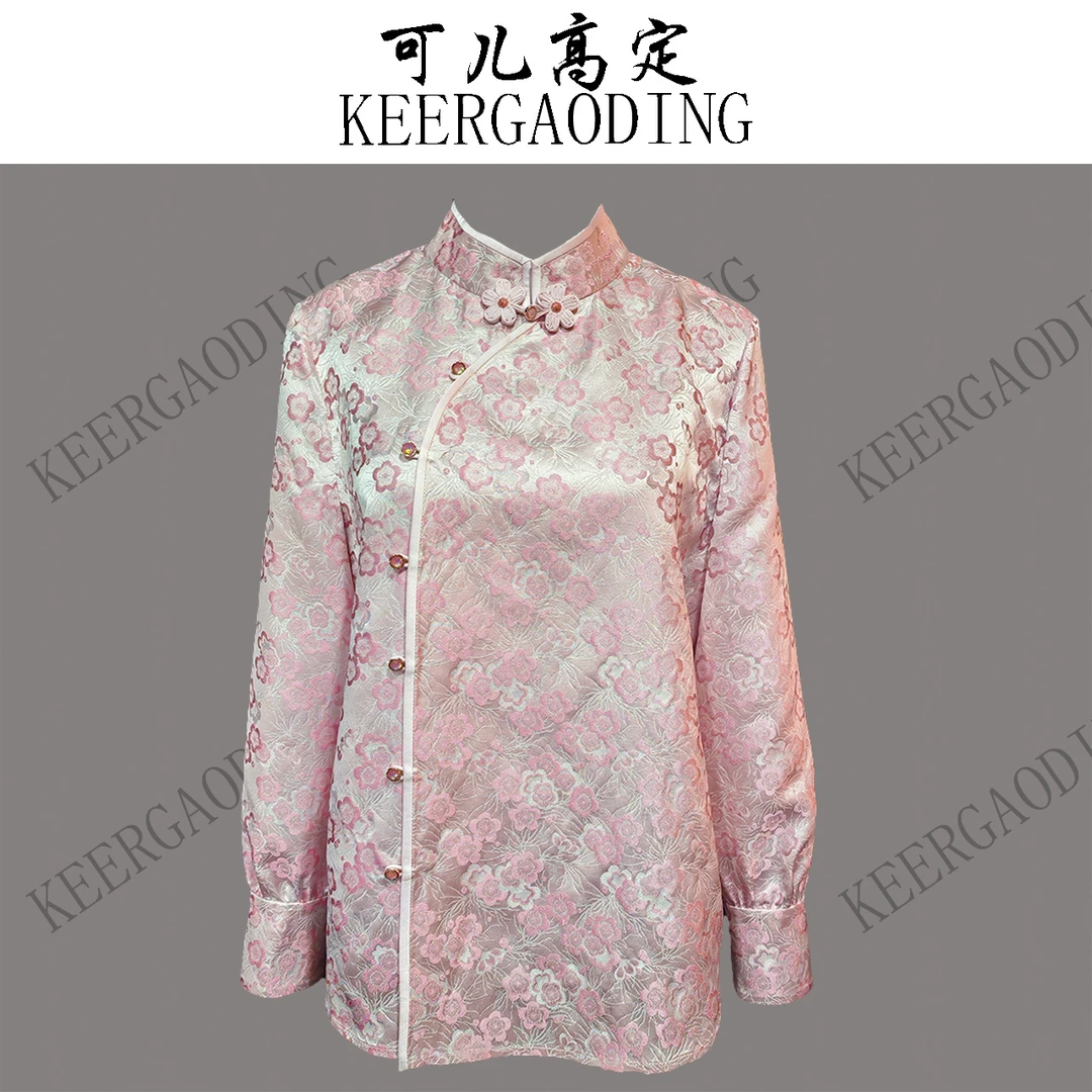 【可儿•高定】螺钿非遗宋锦高端新中式设计师款衬衫上衣J5883-2