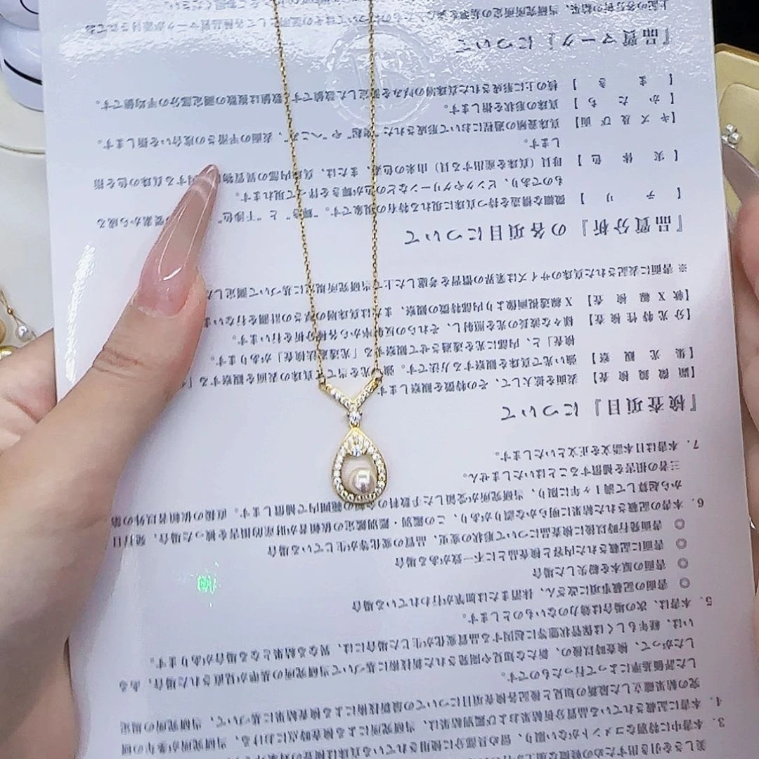 海水珍珠银S925镶嵌颈饰