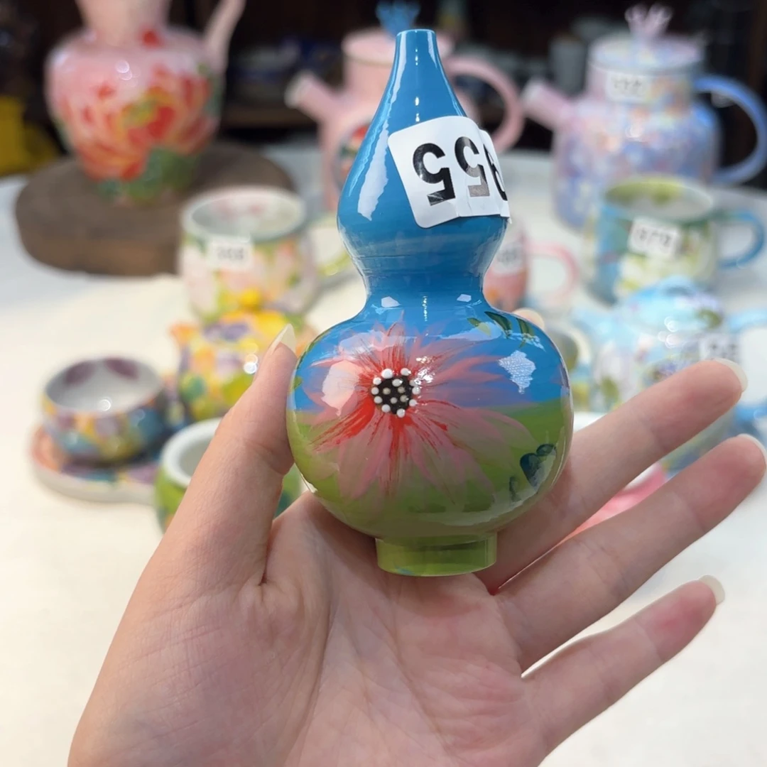 景德镇手绘高温釉下彩陶瓷茶具