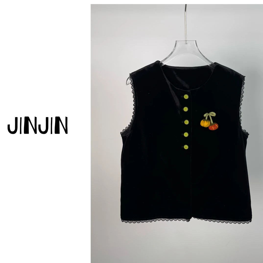 【JINJIN】2025秋冬新款小众设计款马甲（8009）NO退NO换