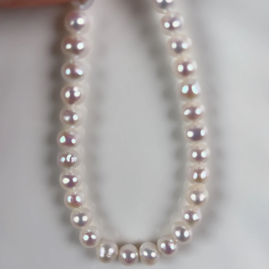 颈饰银S925镶嵌淡水珍珠