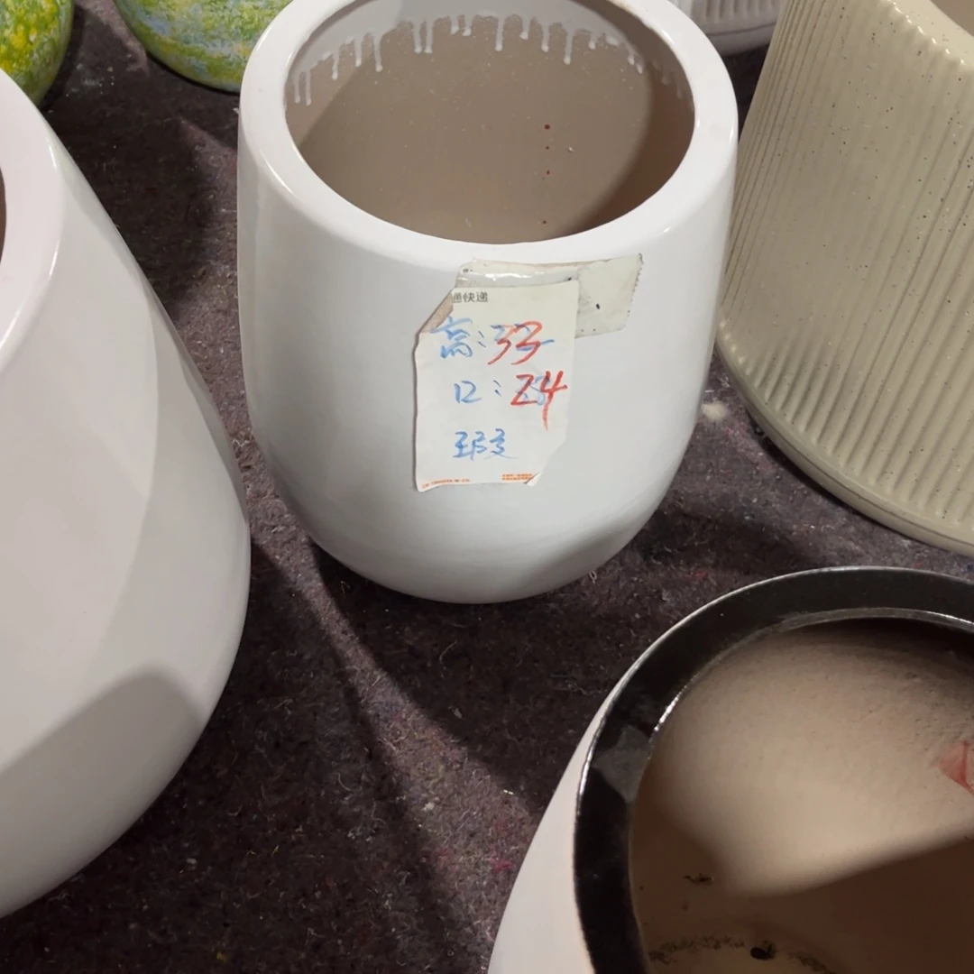 白色龙蛋小号一个花盆