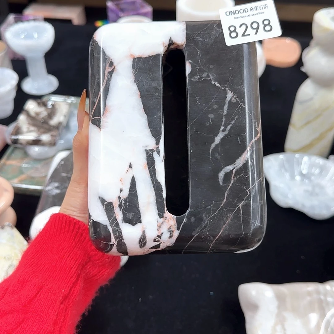 石材用****88298宝格丽黑纸巾盒福利