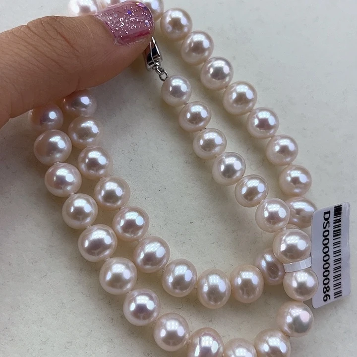 淡水珍珠颈饰银S925镶嵌➕9极光炫彩蔓塔玫瑰高品