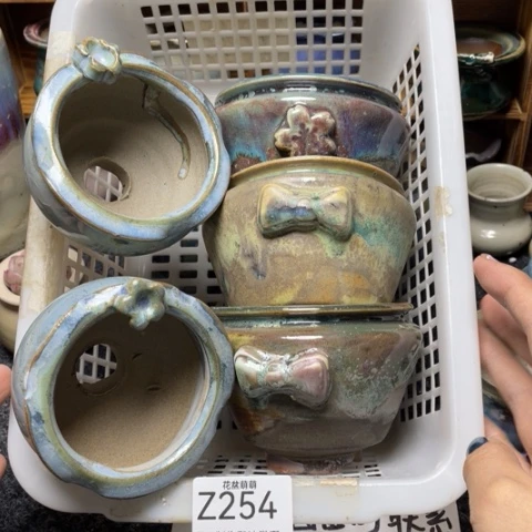 紫砂花盆微瑕254口径6到7.5左右