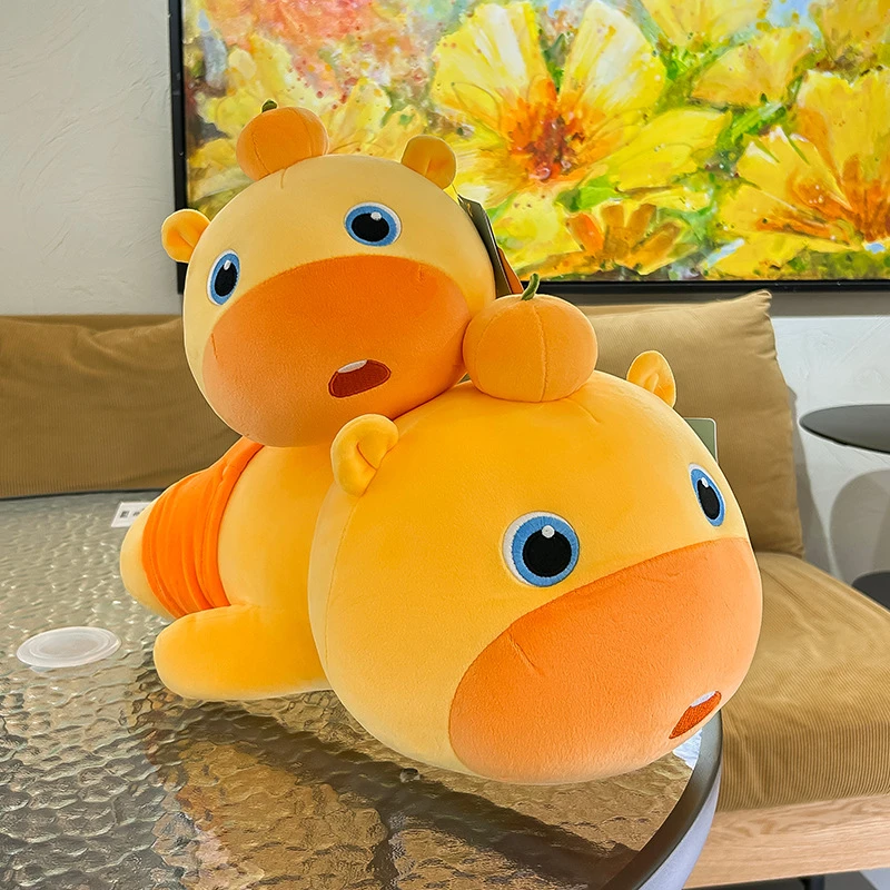 正版水豚噜噜大号毛绒玩偶可爱睡觉抱枕生日礼物