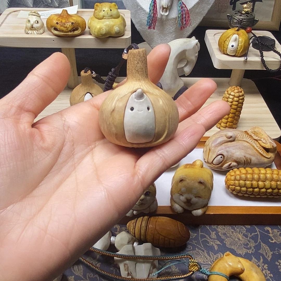 手串/手链鹿骨鹿角根付大蒜配饰