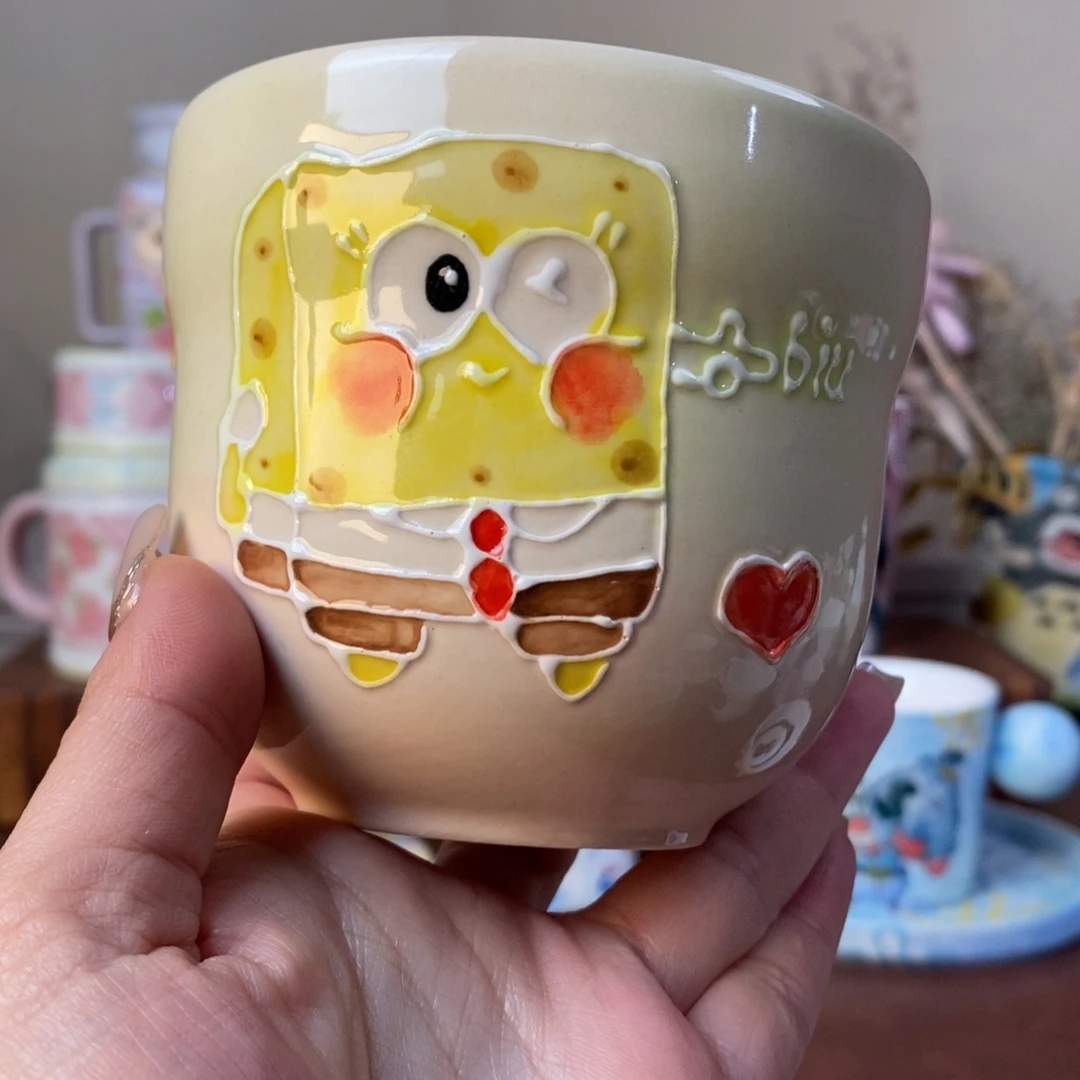 杯景德镇卡通文创水杯