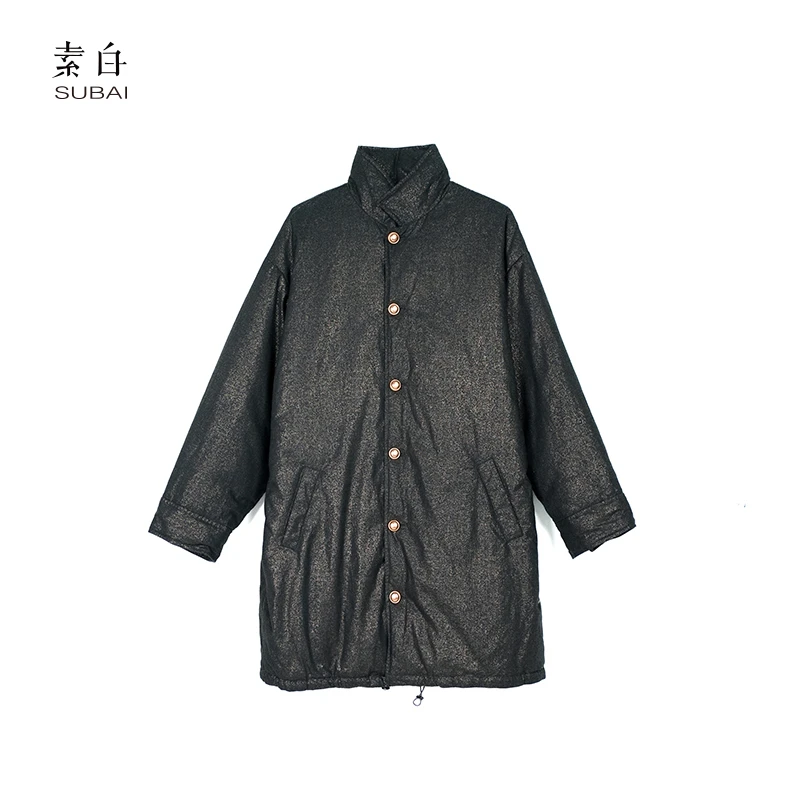 素白【黄金甲】中长款织金羽绒服SB2411YR00660