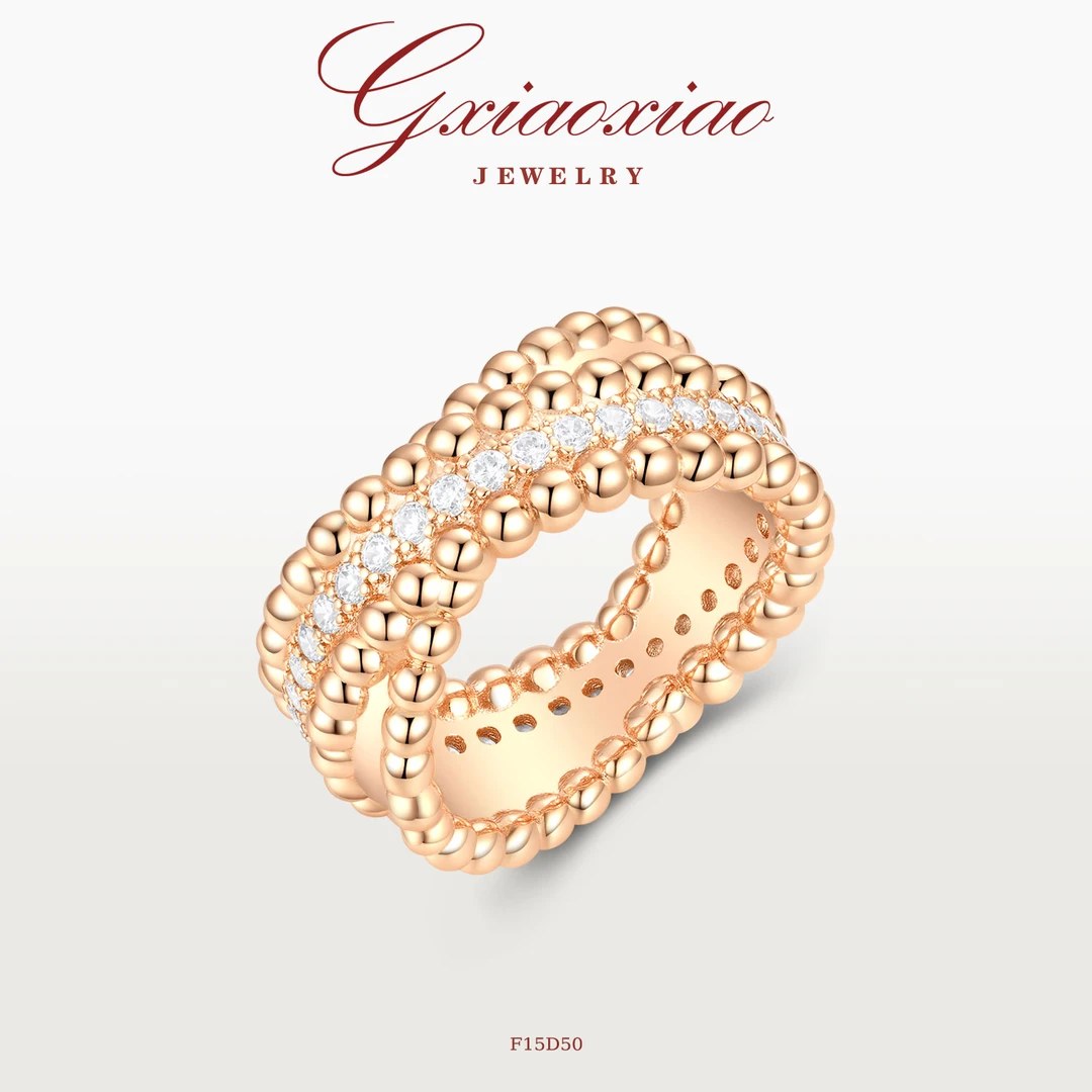 镀K金 法式气质高级感交叉戒指 F15D50