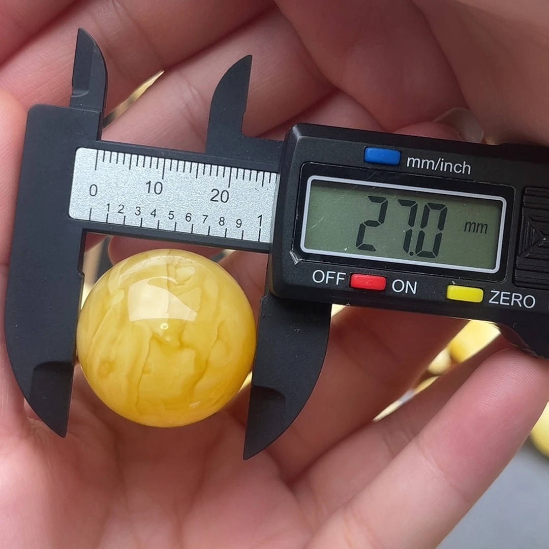 琥珀未镶嵌裸石蜜蜡圆珠梦
