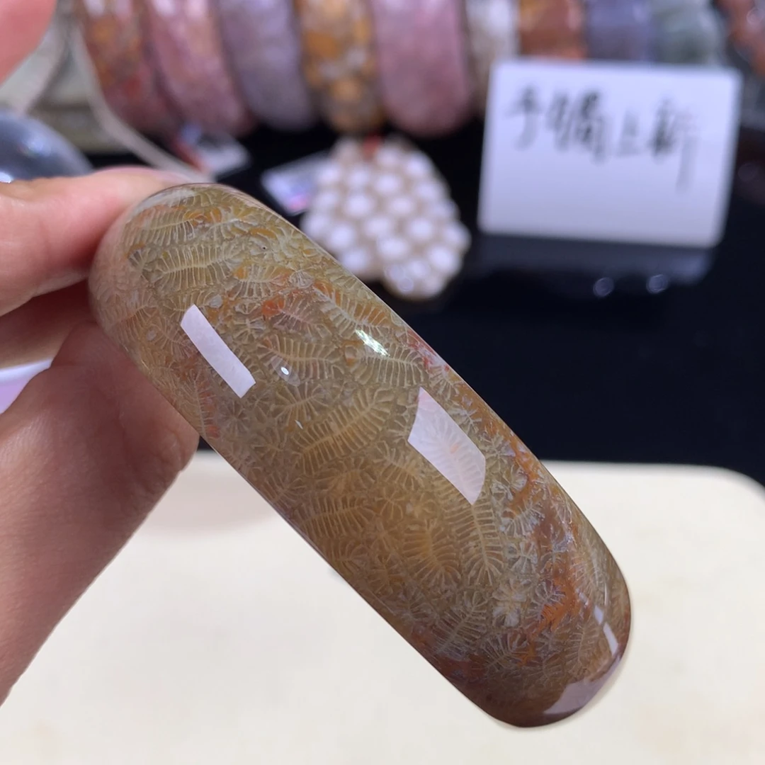 硅化珊瑚（珊瑚玉）未镶嵌吊坠(赠链)25号上新绿底虫58.8圈