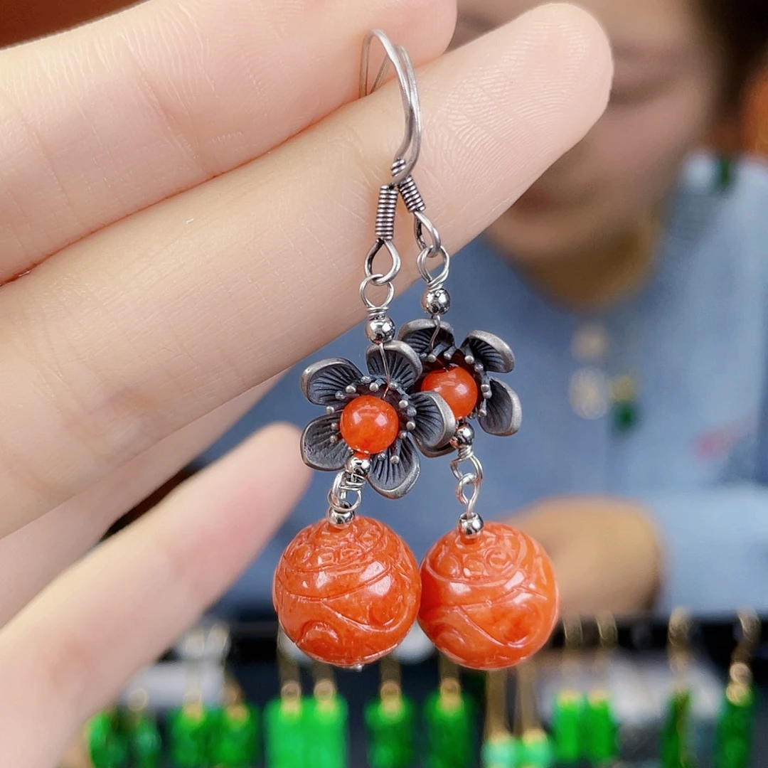 翡翠未镶嵌耳饰饰品