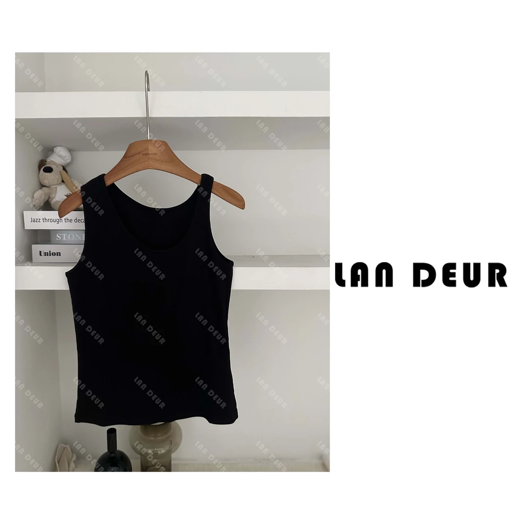 【清晨约定】桑蚕丝弹力纯色背心时尚休闲休闲百搭无袖上衣女