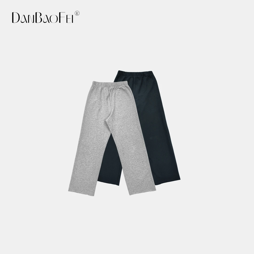 [KK] 毛边小破裤 简约棉质直筒出膝盖 YLM00637