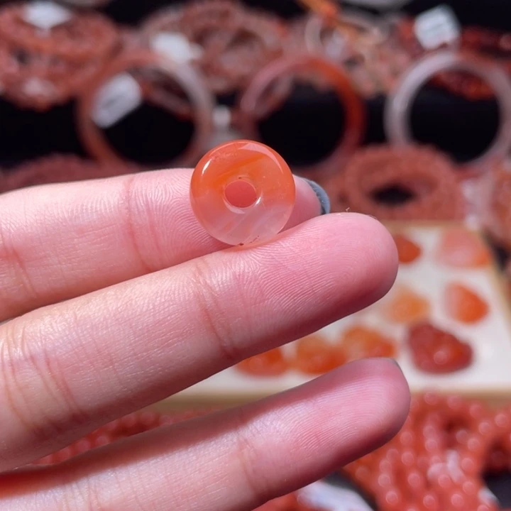 南红玛瑙未镶嵌配饰手串面包扣1210