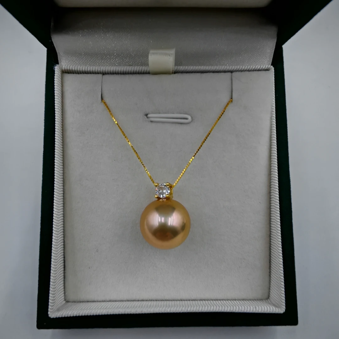 坠链均925银 【飛梵匠造•优选】13-14m经典戴妃款（18）金色吊坠111