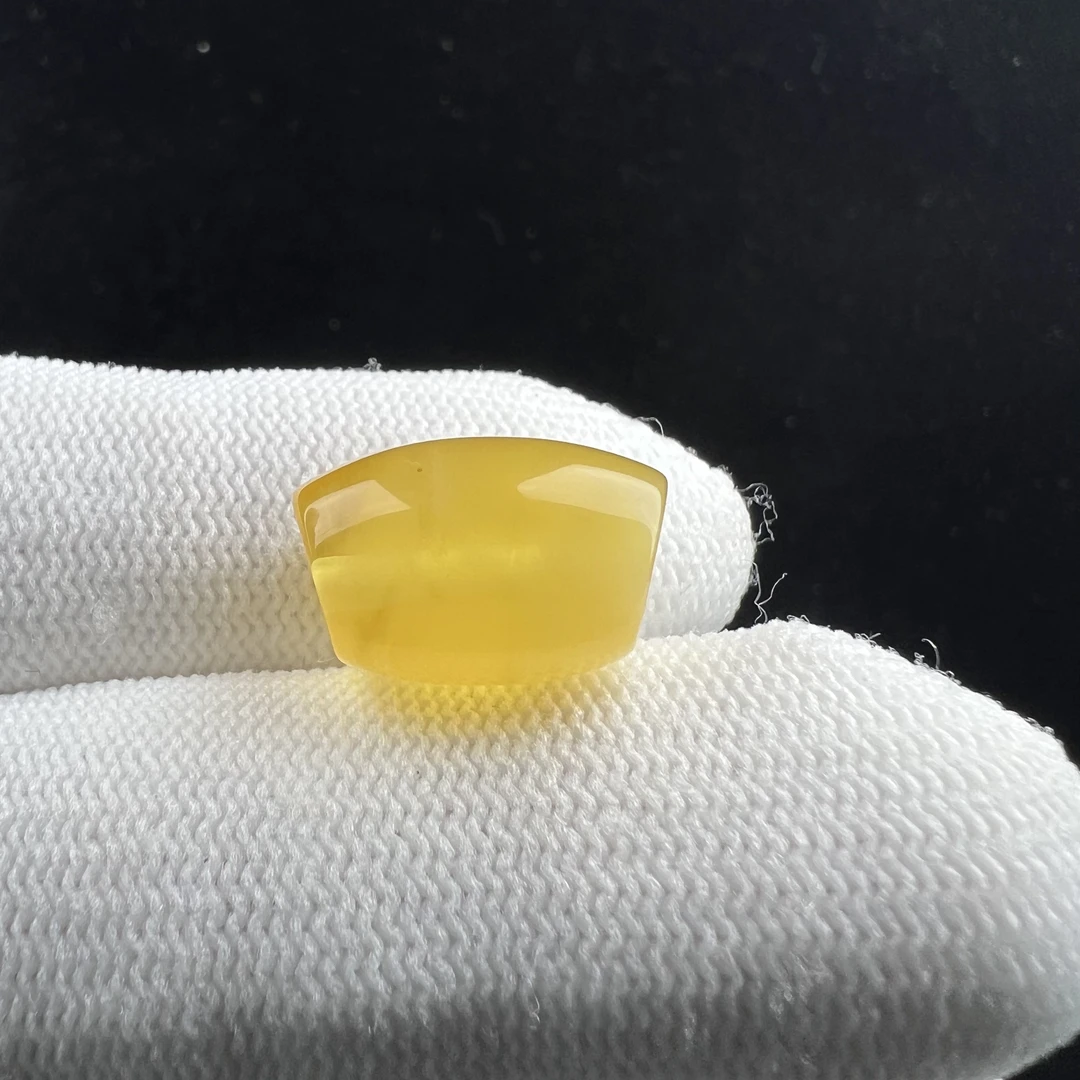 R7735 天然原矿蜜蜡 金蛟蜜马蹄珠11.6*18 mm 支持鉴定 假一发四