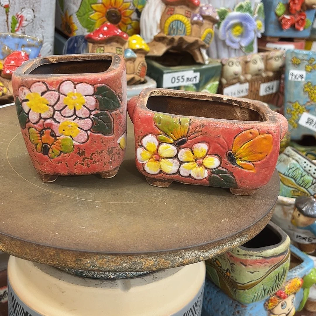 上***兒粗陶多肉花盆花盆